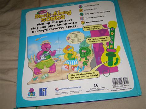 Play-A-Song BARNEY the purple dinosaur Rock-Along Songs guitar book