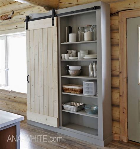 Barn Door Cabinet or Pantry | Diy kitchen cabinets, Barn door cabinet ...