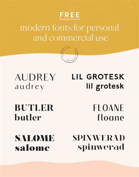 Free Modern Fonts for Commercial Use • Hearten Made