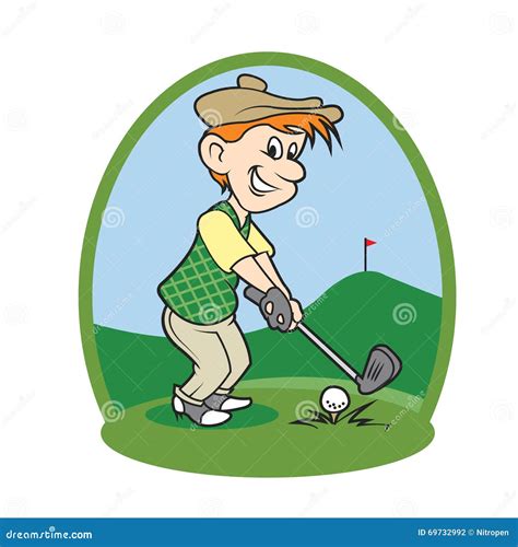 Cartoon Golf Ball Thumbs Up Man Character | CartoonDealer.com #69149853