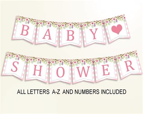 Banner Baby Shower Banner Pink Baby Shower Banner Baby Shower | Etsy