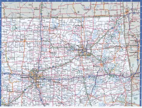 Printable Road Map Of Oklahoma