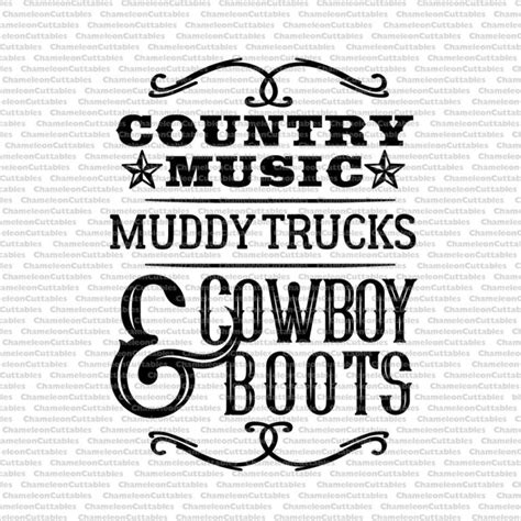 Svg country music muddy trucks cowboy boots western texas clip art ...