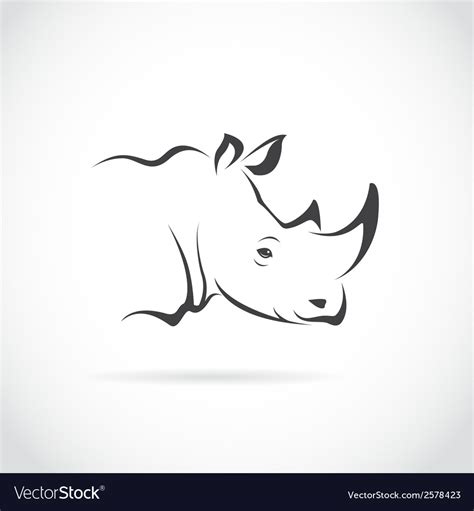 Image rhino head Royalty Free Vector Image - VectorStock