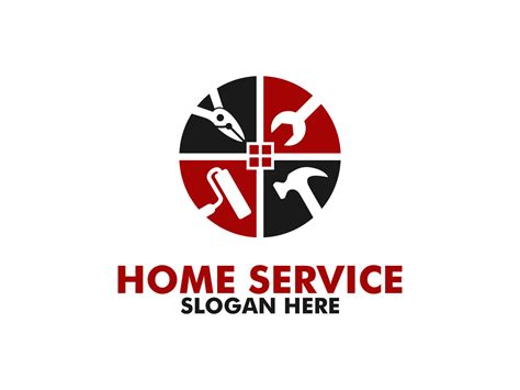 Home service vector logo template. this design suitable for home ...