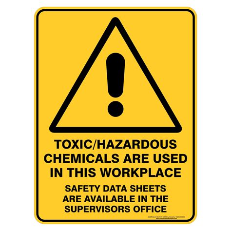 Toxic/hazardous Chemicals Are In This Workplace | Buy Now | Discount ...