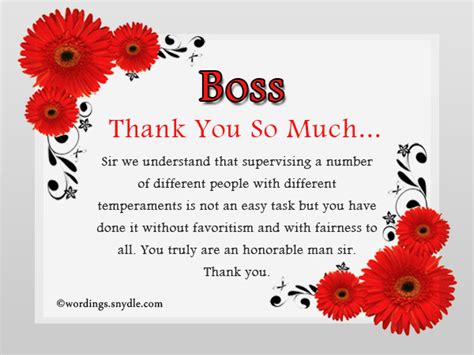 Thank You Notes for Boss – Wordings and Messages