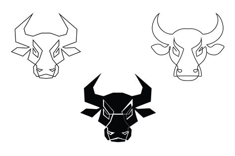 Bull Icon One Line Drawing. Continuous Line Draw Ox Logo (912352 ...