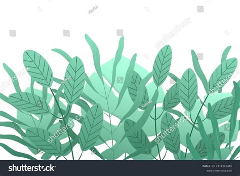 Isolated Plants Jungle Wallpaper Interior Room Stock Illustration ...