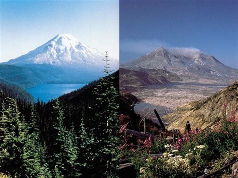 Mt. Saint Helens: Before and After the 1980 Eruption : pics