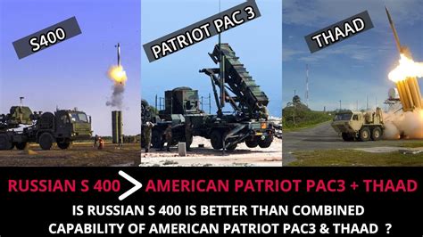 RUSSIAN S 400 vs AMERICAN PATRIOT PAC 3 & THAAD- UNBIASED ANALYSIS ...