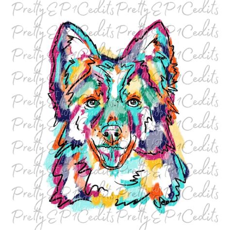 Border Collie Watercolor Border Collie Dog Sublimation | Etsy