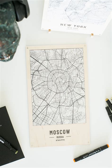 Custom Map Puzzle Wooden City Map City Map Print | Etsy