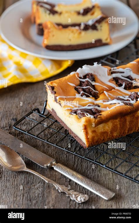 Traditional Polish homemade cheesecake with chocolate Stock Photo - Alamy