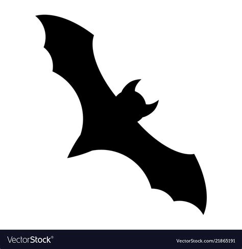 Halloween bat silhouette design isolated on Vector Image