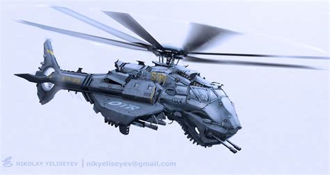 Helicopter concept by Vickolay Yeliseyev | Concept ships, Concept art ...