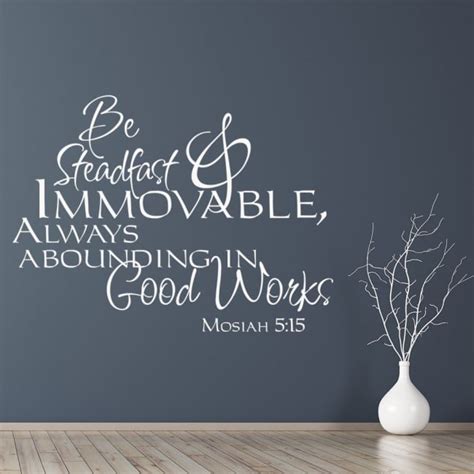 Be Steadfast And Immovable Bible Verse Wall Sticker