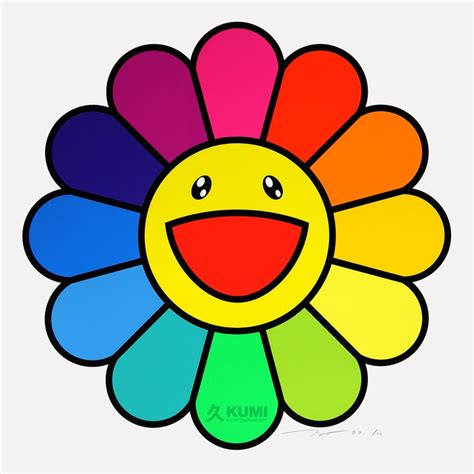 Smile On, Rainbow Flower!! by Takashi Murakami, 2020 | Print | Artsper ...