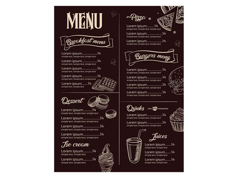 Free Restaurant Menu Template (PSD)