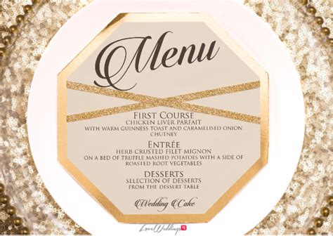 Nigerian Wedding Menu - Ollies Studio