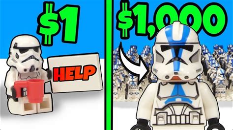 $1 vs. $1,000 LEGO Star Wars Army... | Brick Finds & Flips