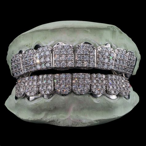 Purchase Solid .925 Sterling Silver Iced Out Grillz Online – Custom ...