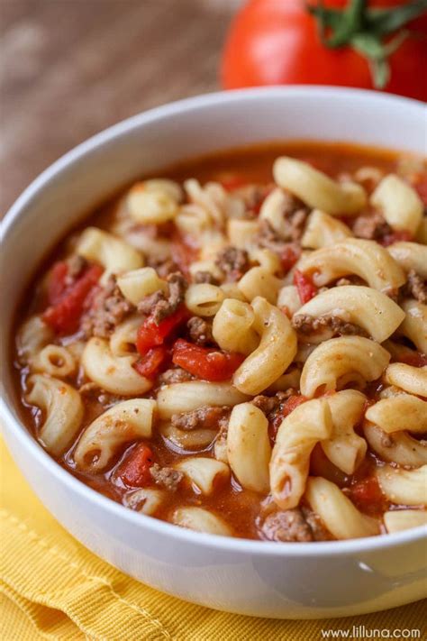 Hamburger Macaroni Soup {aka Goulash Soup} +VIDEO | Lil' Luna