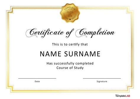 40 Fantastic Certificate of Completion Templates [Word, PowerPoint]