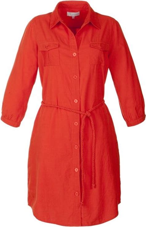 John Lewis Women Corduroy Shirt Dress Orange in Brown (orange) | Lyst