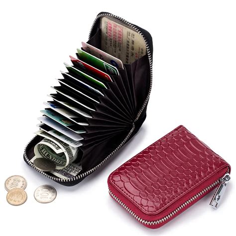 Serpentine CardHolder Women Genuine Leather Card Case Zipper Slim ...