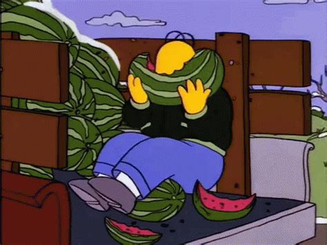 Watermelon Eating GIF - Watermelon Eating Homer Simpson - Discover ...