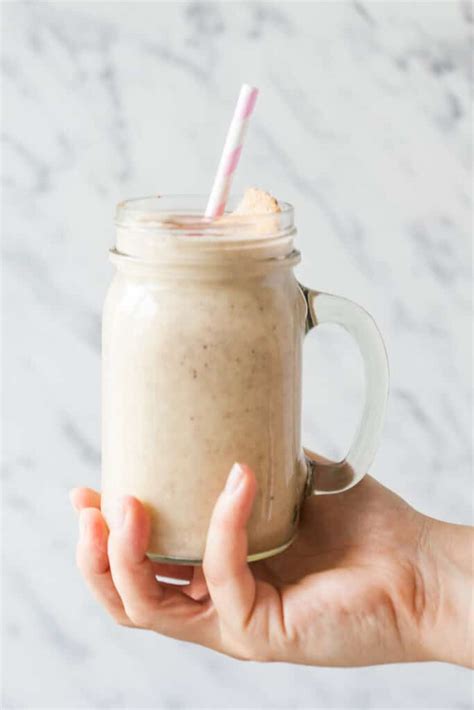 Apple Banana Smoothie with Cinnamon - Vibrant plate