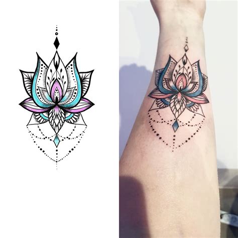 Mandala Tattoo Lotus Flower