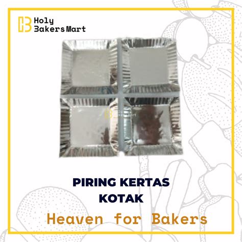 Jual PIRING KERTAS KOTAK / PIRING KERTAS CAKE / PIRING KERTAS ISI 10 ...