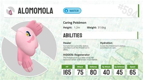 #0594 Alomomola - Pokecharms PokéDex