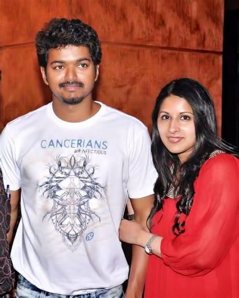 cinema: Actor VIJAY with his wife SANGEETHA recent photos