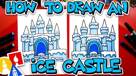 How To Draw An Ice Castle - YouTube