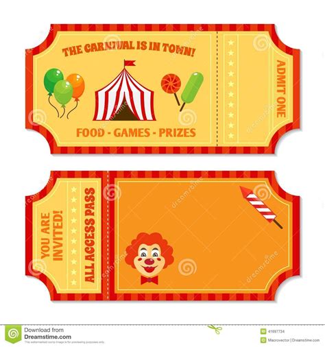 Carnival Ticket Template | | Mt Home Arts