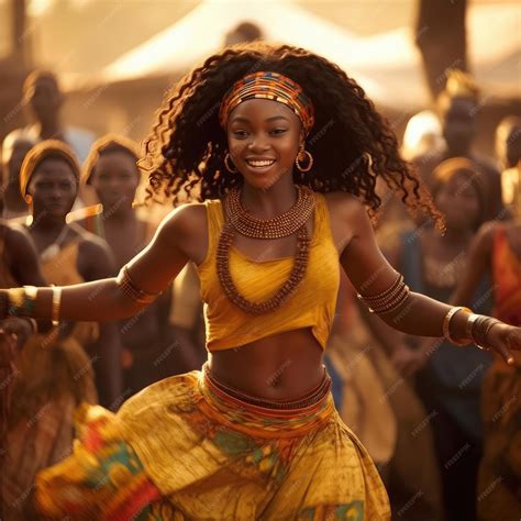 Premium Photo | African girl dancing national dance in african clothes