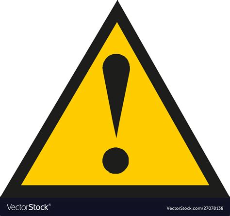 General hazard symbol sign warning sign Royalty Free Vector