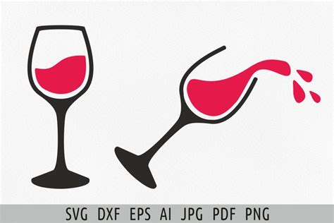 Wine Glass Svg Bundle, Wine Svg, Glass Svg, Wine Silhouette, Beverage ...