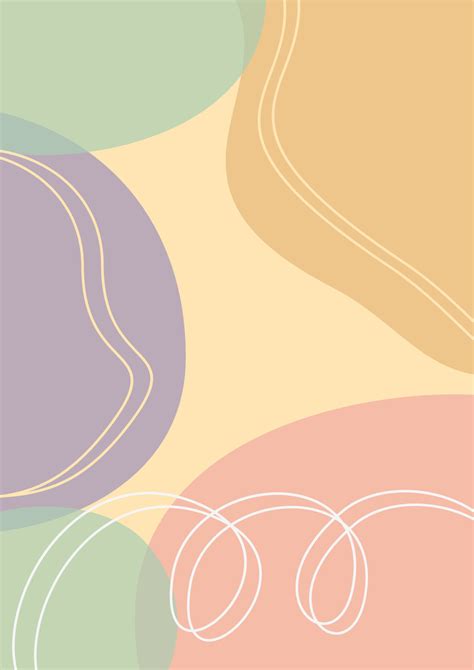 Organic Abstract Pastel Shapes Background Minimalist aesthetic 6051624 ...