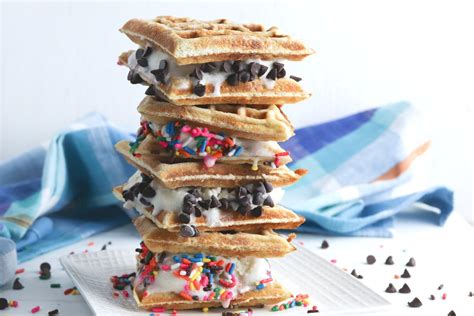 Waffle Ice Cream Sandwich Recipe - Hey Mom! What's Cooking?