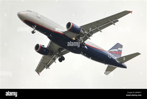 Airbus A320 in the flight bottom view Stock Photo - Alamy