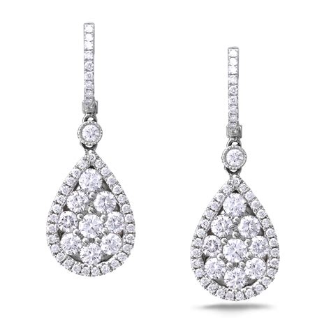 Diamond Dangle Earrings - SGE230 - Anaya Fine Jewellery Collection