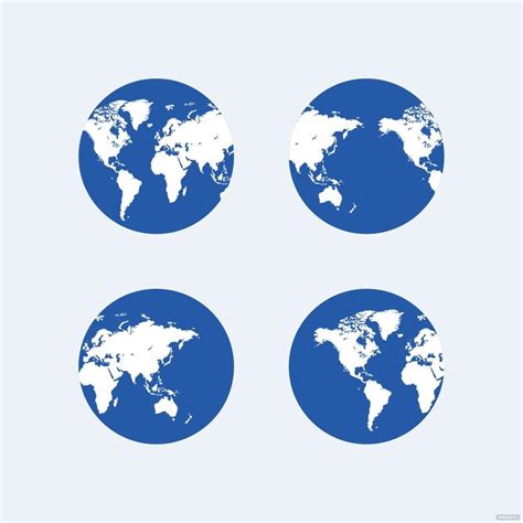 Round World Map Vector in Illustrator, SVG, JPG, EPS, PNG - Download ...