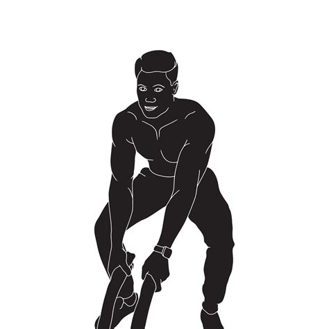 fitness and healthcare character silhouette illustration. 3211808 ...