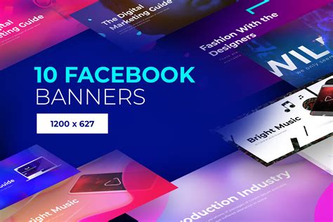 Facebook Post Banners v2 | Creative Facebook Templates ~ Creative Market