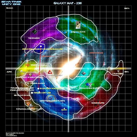 Map of the Quadrants - showing the Territories and Empires from a very ...