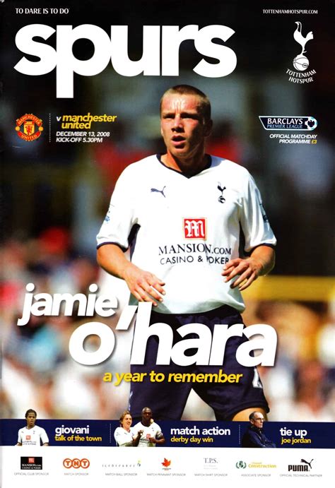 13th December 2008 Tottenham Hotspur v Manchester United FA Premier ...